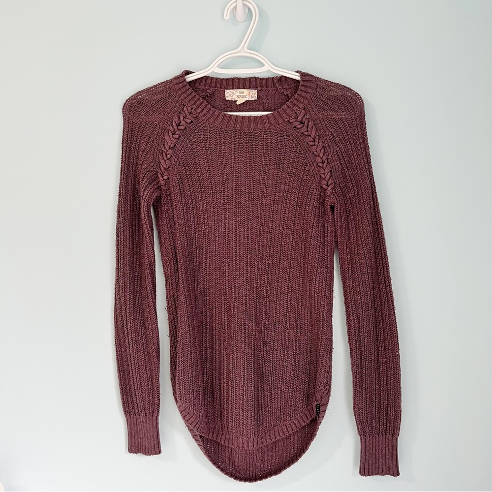 Pink Republic Purple Woven Sweater (XS)